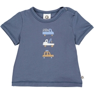 Automobile T-shirt, Müsli, Indigo