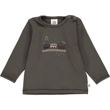 Train T - t-shirt, Müsli, Deep Green, str 80 cm