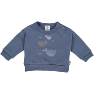 Whale Sweatshirt, Müsli, Indigo