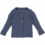 Knit rib Cardigan, Müsli, Indigo, str 62 cm