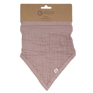 Muslin Bib Savlesmæk, GOTS certificeret, Müsli, Rose Wood