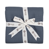 Svøb Muslin Wrap 120x120 cm, Müsli, Indigo, 2-pack