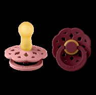  Bibs Boheme, Dusty Pink / Elderberry, 2 Pack, Rund Latex str. 2