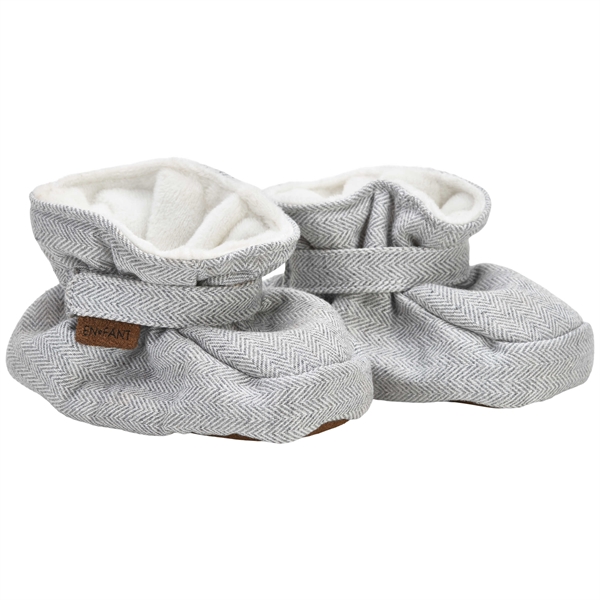 Skylight te løg Baby Slippers hjemmesko fra En Fant, Grey Melange