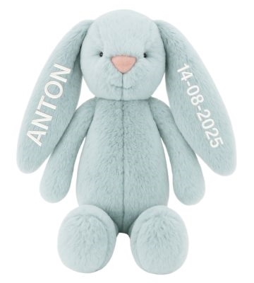 Kanin Bamse med navn, Tinka Baby, Rosa, 2 ører