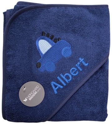 Badeslag med navn Bil 75 x 75 cm, Nørgaard Madsen, Navy