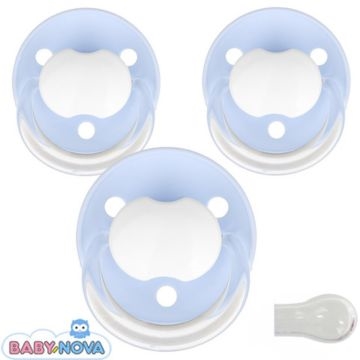 Baby Nova sutter STORKØB (One-Size / 0-24 mdr.) – 25-pak Lyseblå (Rund Silikone)
