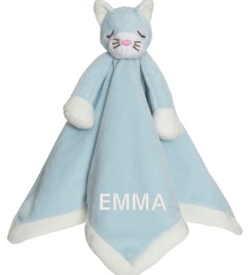 Nusseklud med navn Kat, Diinglisar, Teddykompaniet, Lyseblå
