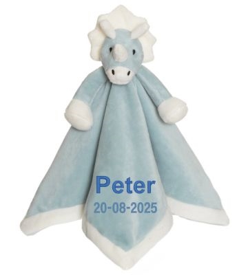 Nusseklud med navn Dino, Diinglisar, Teddykompaniet, Teal, 2 linjer