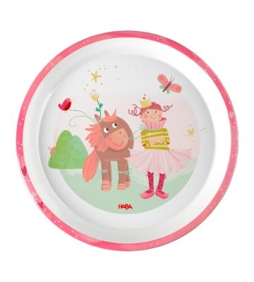Flad børnetallerken, Princess & Horse, HABA