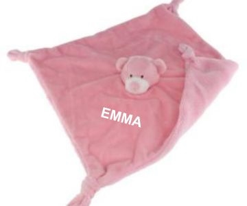 Nusseklud med navn Bamse, Tinka Baby, Lyserød