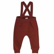 Quilt Suspender Pants Baby, Müsli by Green Cotton, Fudge, Str. 80 cm