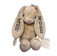 Bamse med navn My Natural Bunny, My Teddy, Sand, 2 ører