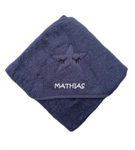 Badeslag med navn med Øjne 100x100, Nørgaard Madsen, Navy