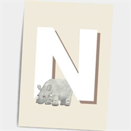 Bogstavet "N", A5 Dialægt Citatplakat