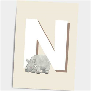 Bogstavet "N", A5 Dialægt Citatplakat