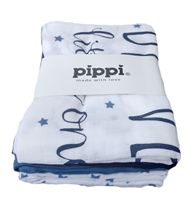 Stofble 6 pak, Printet, Pippi, Provincial Blue 70x70 cm
