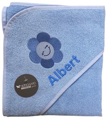 Badeslag med navn Glad Blomst 75 x 75 cm, Nørgaard Madsen, Light Blue