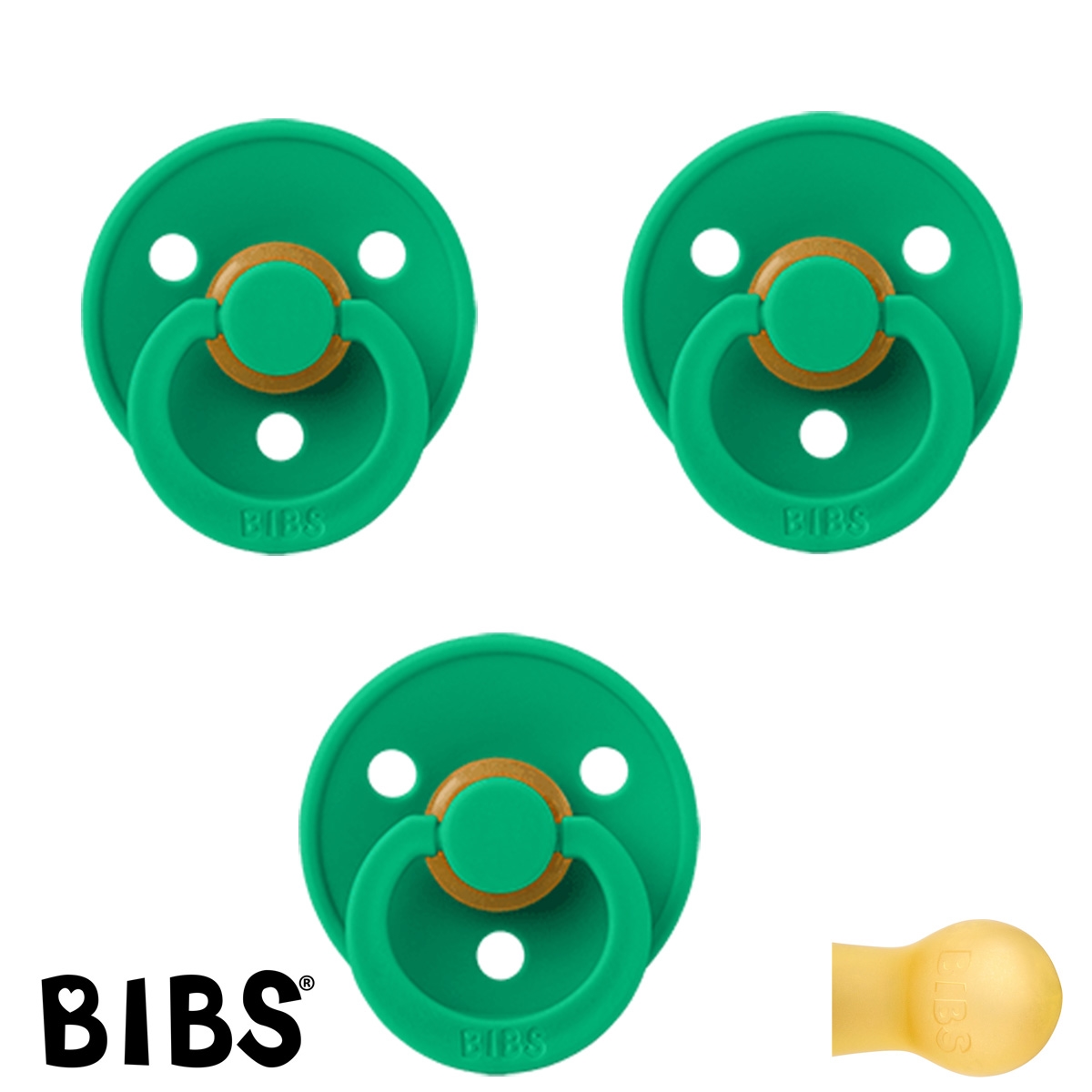 BIBS Colour, Sutter med navn (Str 2 / 6+ mdr.) - 3 pak, Cactus (Rund Latex)