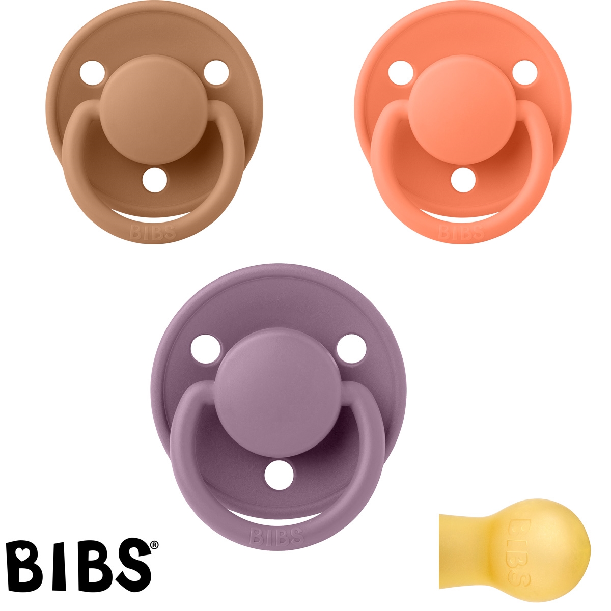 Bibs med navn Rund Latex - De Lux Latex Earth