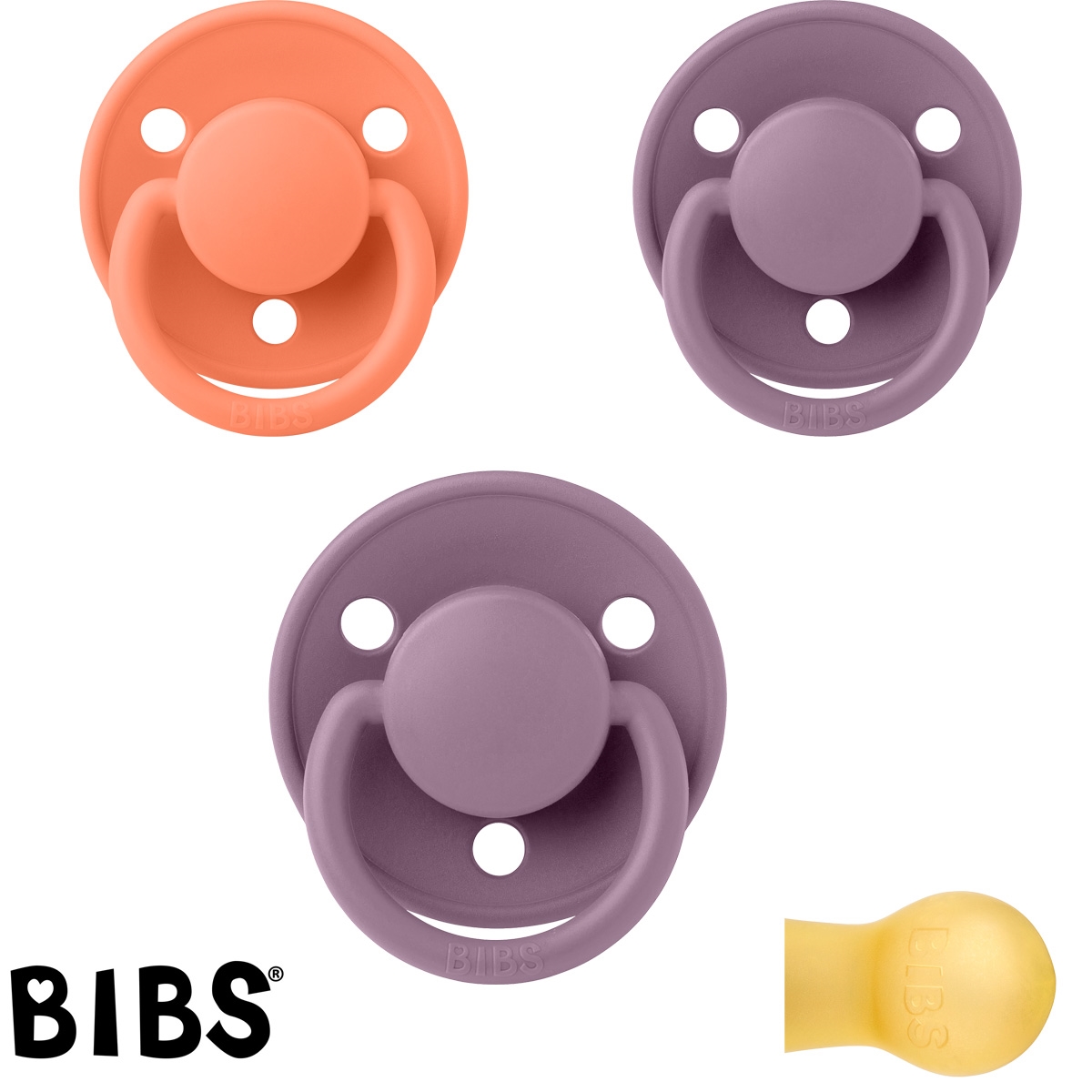 Bibs med navn - Rund Latex - De Lux Latex i Sage