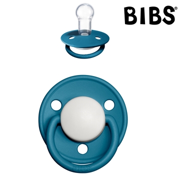 Bibs de Lux sutter med navn (Dark Teal -HK) Rund Silikone One Size