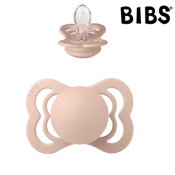 Bibs Supreme sut med navn (Blush - FK) Symmetrisk Silikone str.1