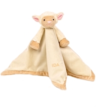 Nusseklud med navn Lam, Diinglisar, Teddykompaniet, Beige, 3 linjer