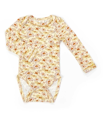 Daisy Body, Smallstuff, Blomster Creamy/Gul, Str. 62