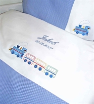  Junior sengetøj med navn, Tog, Zelection, Blå