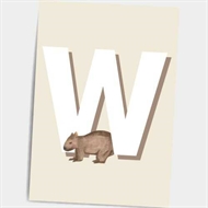 Bogstavet "W", A5 Dialægt Citatplakat